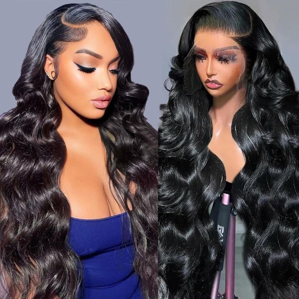 Perucas frontais de renda Gleeper Body Wave Human Hair 26" 200 Density