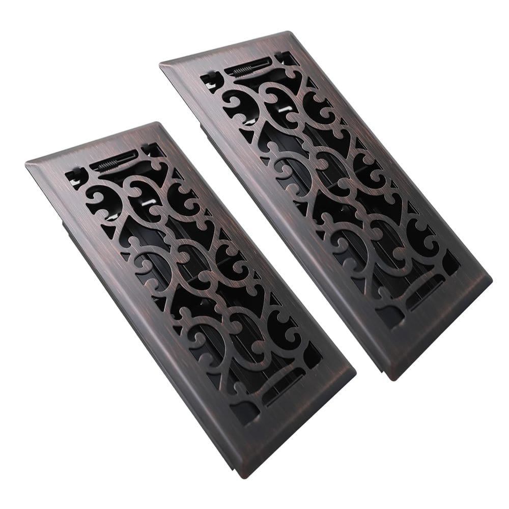 Tampas de ventilação de piso SANYCASA Savannah 10x20cm em aço, pacote com 2
