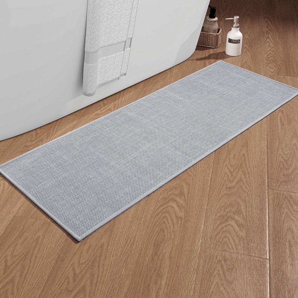 Tapete de banho chakme Ultra Thin Non-Slip 120x45cm cinza claro