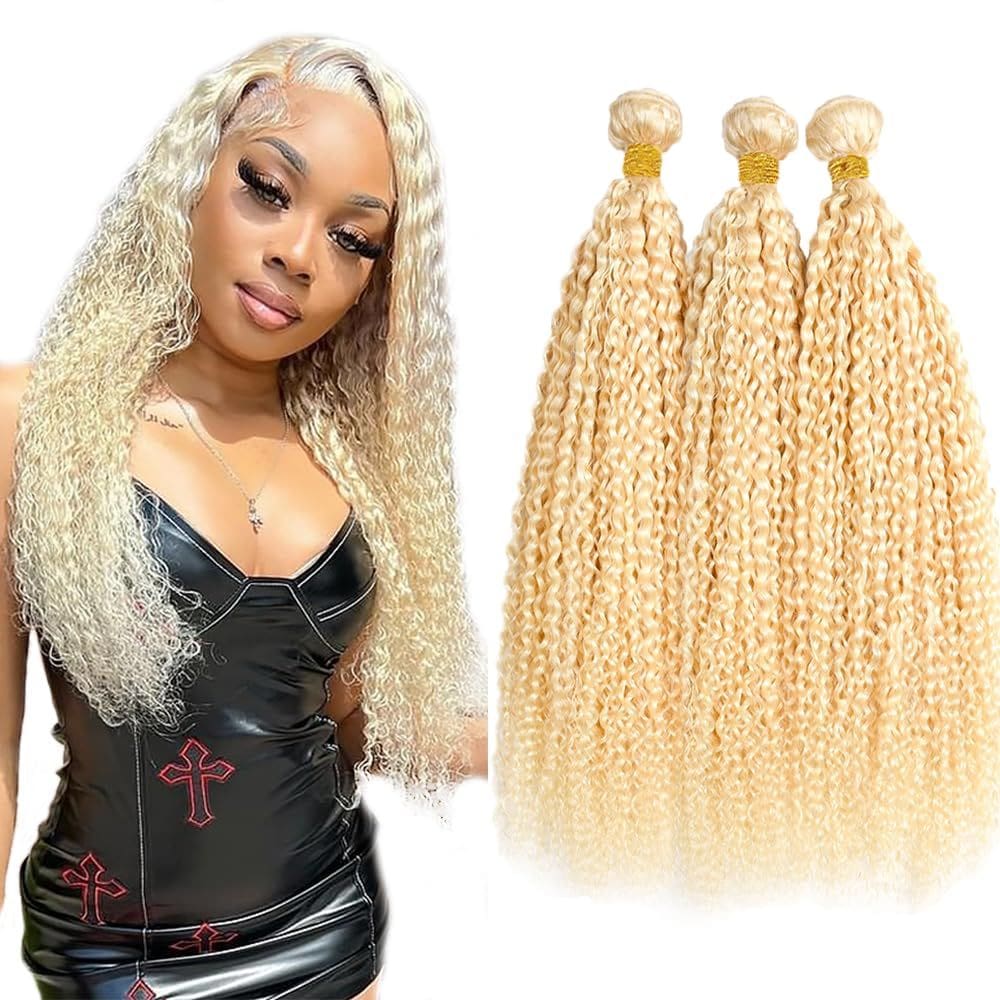 Pacotes de cabelo Biottihair Blonde Curly 613 Brazilian Virgin