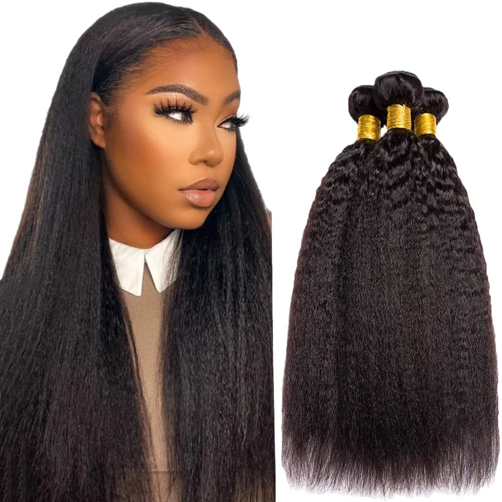 Pacotes de cabelo YOUNGHANN Yaki Straight Brazilian Virgin Hair