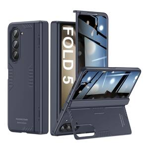 Suporte de capa para Samsung Z-Fold-5 Kaiiecal Slim Hinge azul