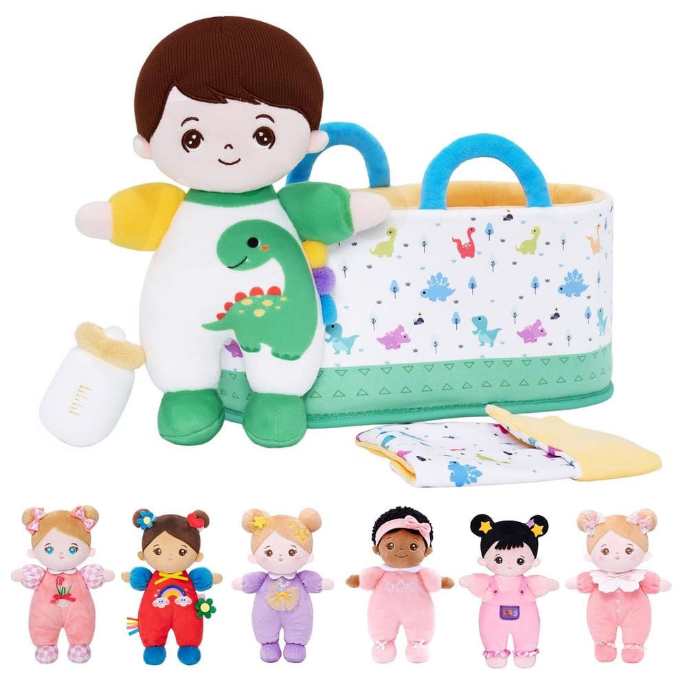 Brinquedo de dinossauro de pelúcia OUOZZZ Soft Baby Boy Doll My Buddy Doll