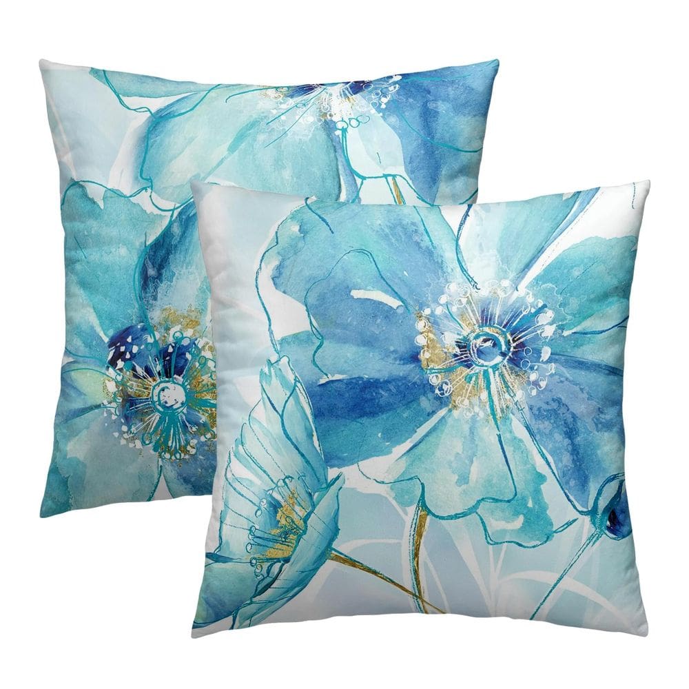 Capas de almofada Imiss Blue Floral Azul Claro 45x45cm