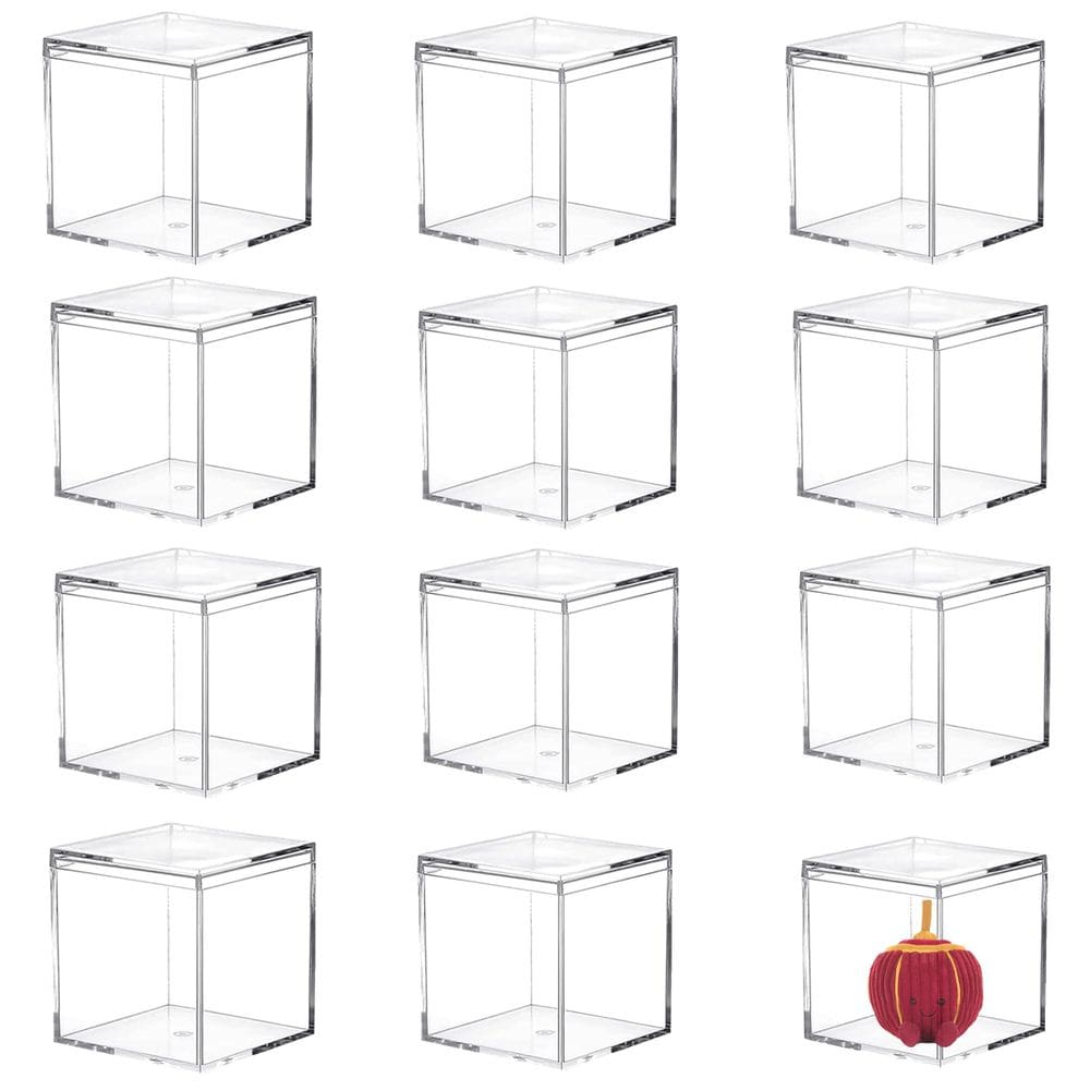 Caixa de acrílico KissYou, pacote com 12 cubos quadrados, 60 ml com tampa