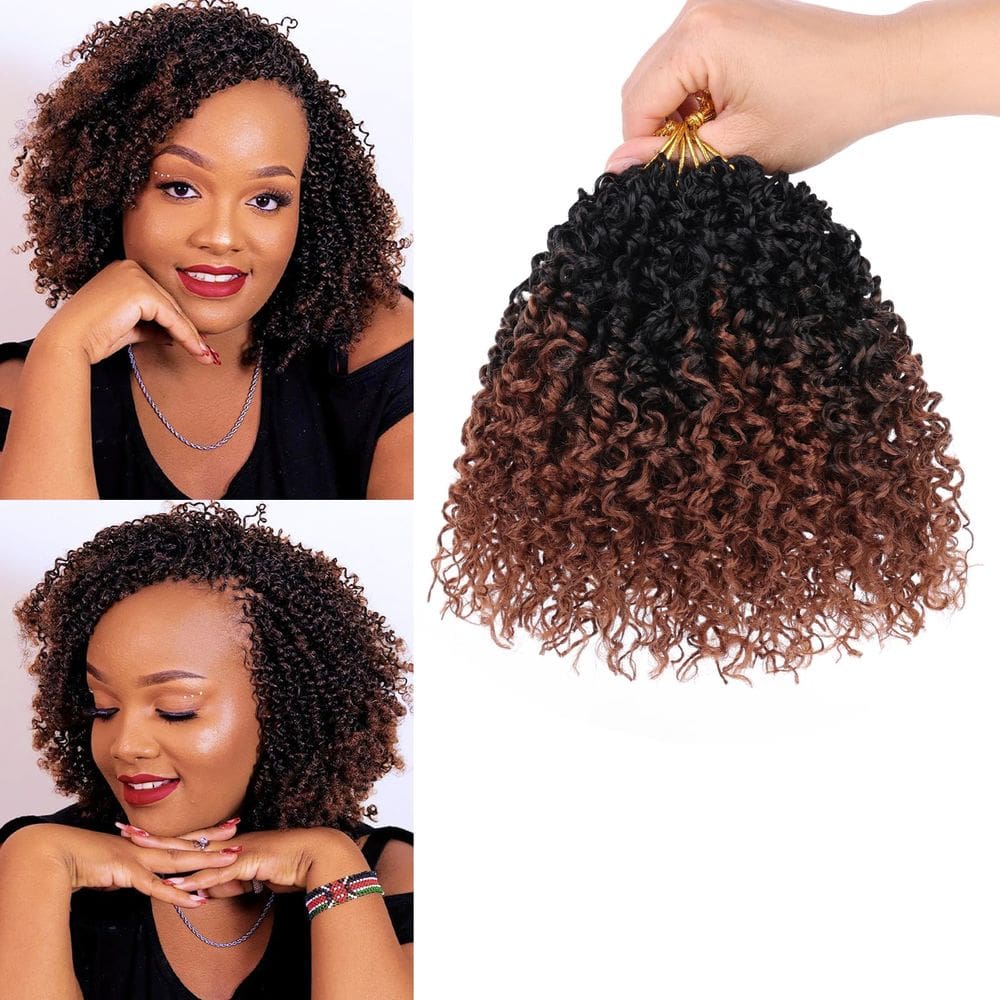 Crochet Hair COOKOO Yanky Twist, 6 polegadas, 8 pacotes para mulheres