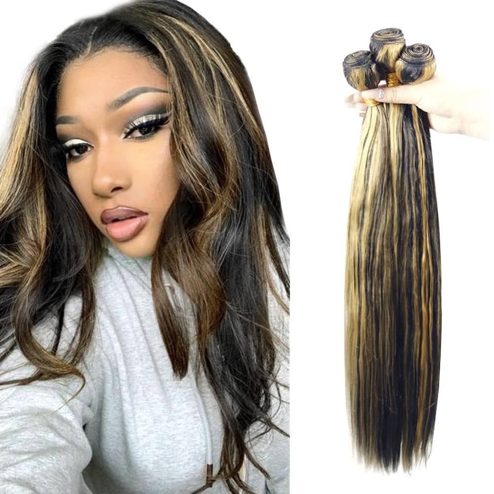 Pacotes de cabelo HertFeu P1B27 Blonde Straight 10A Brazilian