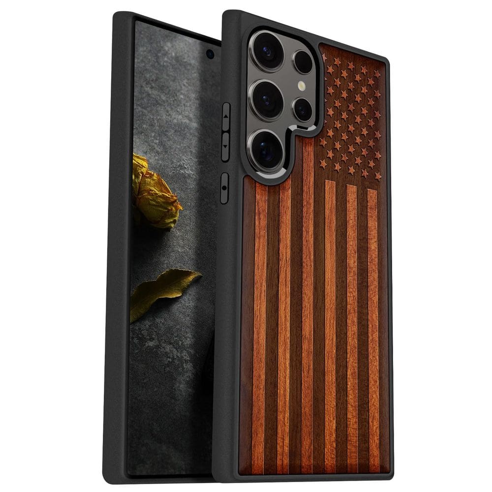 Capa de telefone Carveit Wood para Samsung Galaxy S25 Ultra