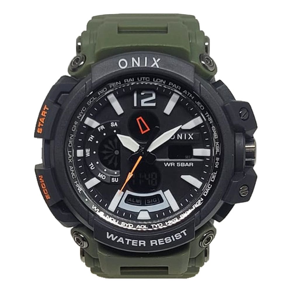 Relógio Masculino Onix AnaDigi OX124 Verde e Preto