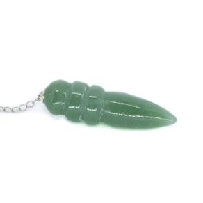 Pendulo Pedra Jade Limpeza Completa da Aura Radiestesia 4 cm