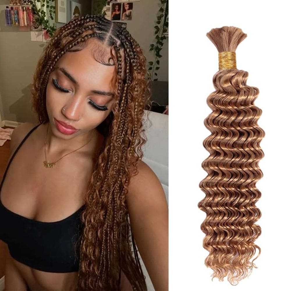 Human Braiding Hair ocashm Auburn Ginger 30 # 14 em 50g