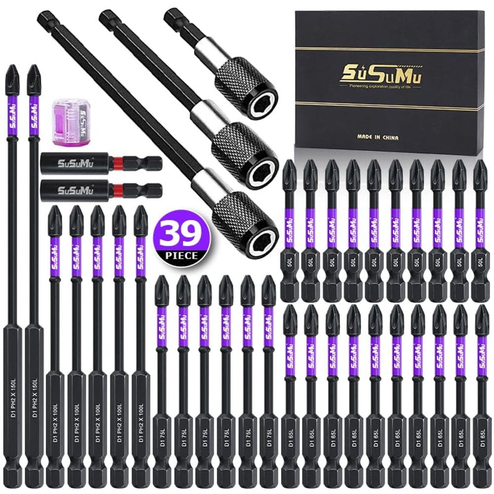 Conjunto de chaves de fenda SUSUMU 39 unidades de fosfato D1 roxo preto