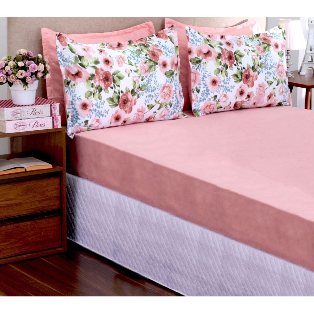 Jogo De Cama Lençol Garden 03 Peças Casal Queen Buque