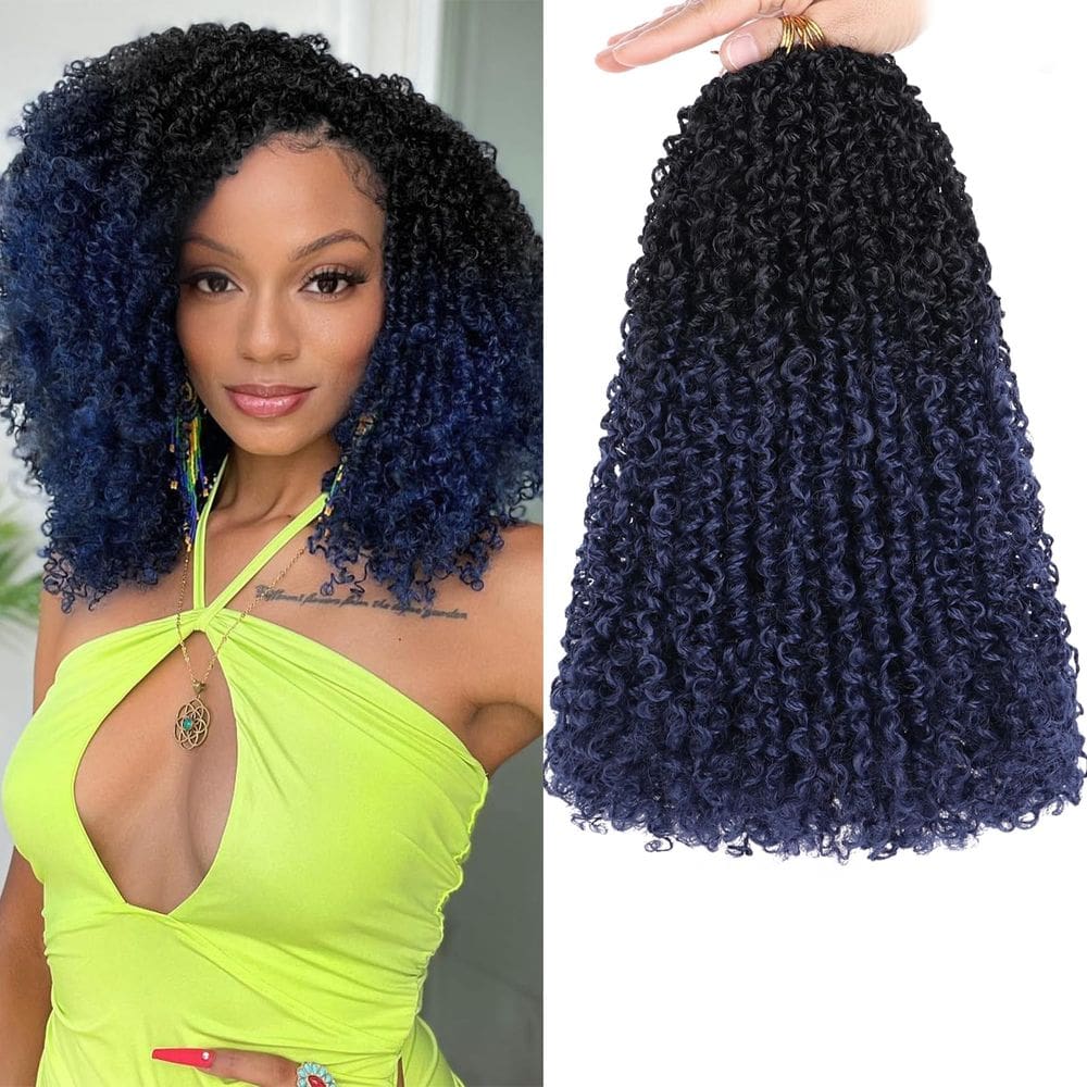 Cabelo de crochê COOKOO Pre Twisted Mini Yanky Twist 30 cm e 8 pacotes