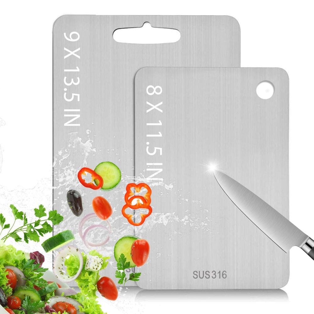 Tábua de corte Fittakan Titanium em aço inoxidável 316L 2PC