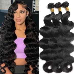 Pacotes de cabelo MDL Body Wave 45cm 3 pacotes 100% brasileiros