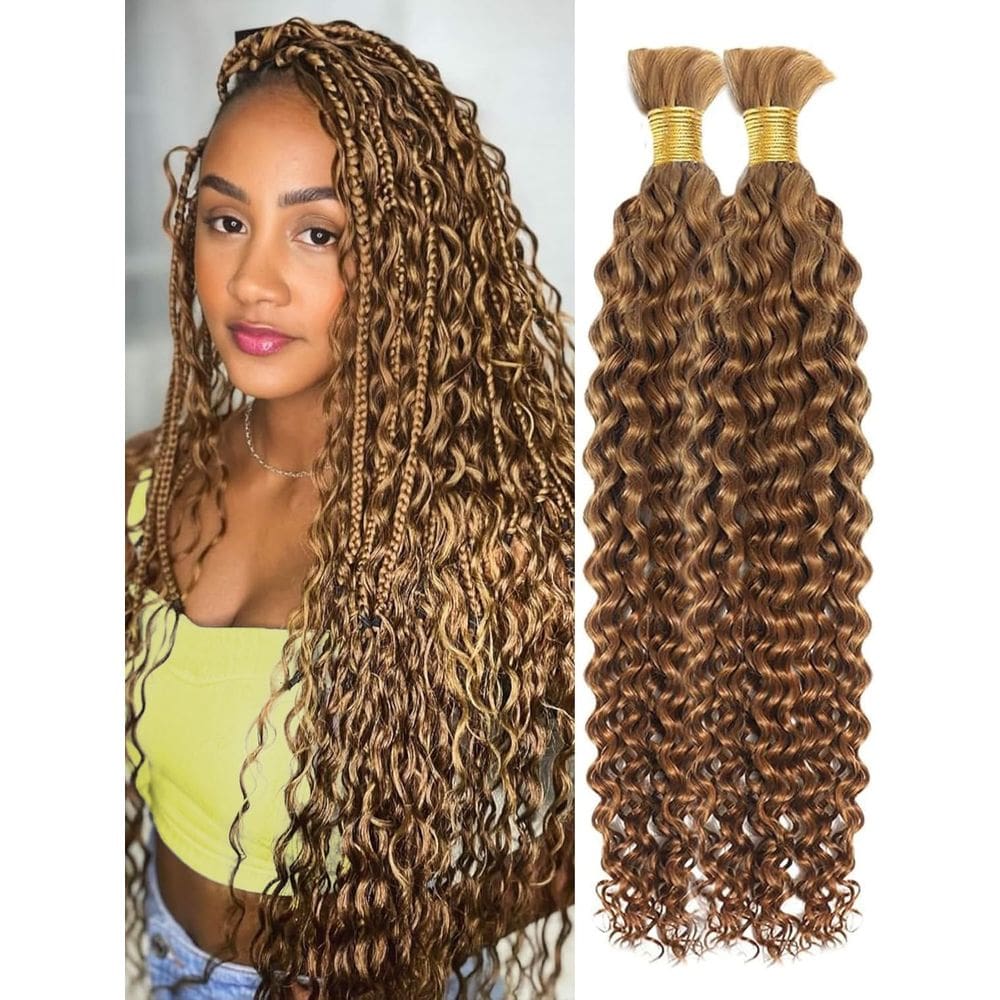 Cabelo trançado humano NICMISS Water Wave 110g 24&quot;, 2 pacotes