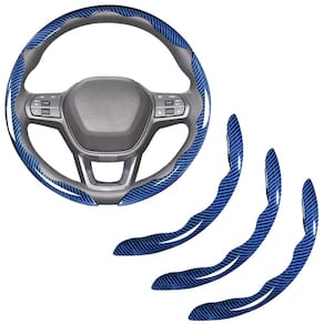 Capas de volante Aimato Carbon Fiber 3 peças (azul)