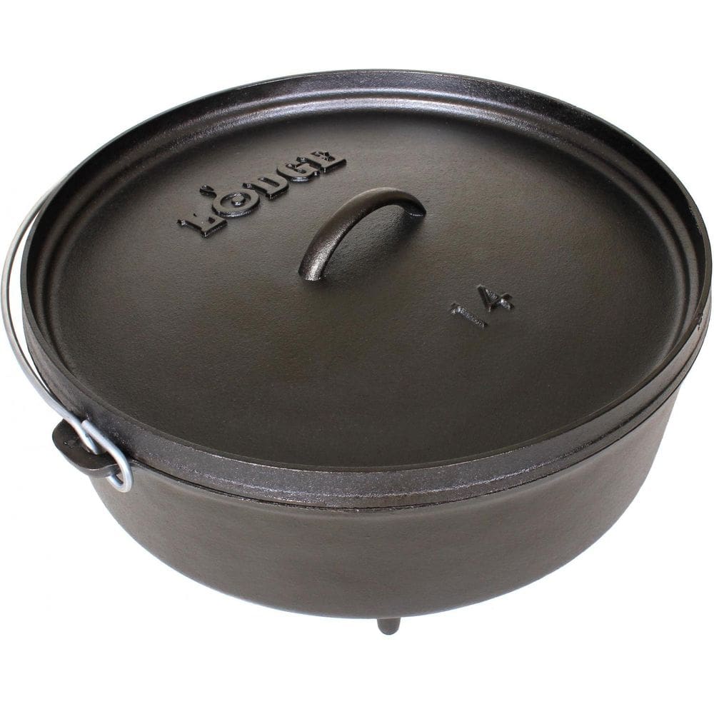 Camp Dutch Oven Lodge 6 litros de ferro fundido pré-temperado preto