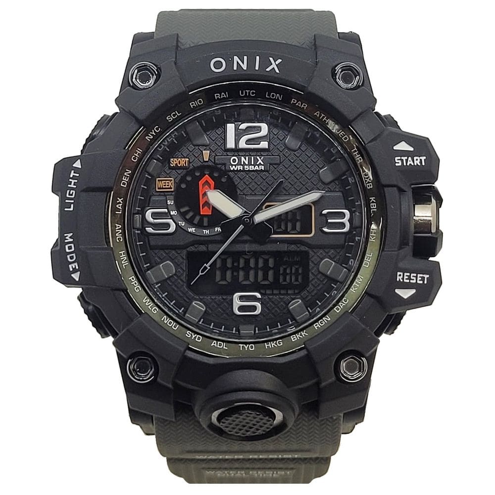 Relógio Masculino Onix AnaDigi OX117 Cinza e Preto