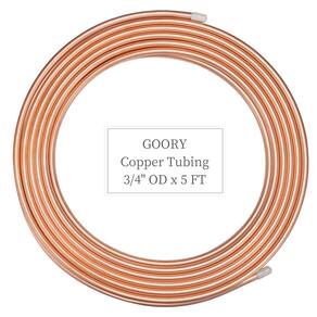 Tubo de cobre GOORY 3/4 OD x 0,688 ID x 1,52 m 99,9% C12200