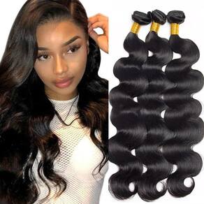 Pacotes de cabelo Biottihair Body Wave Natural Black 30-40cm