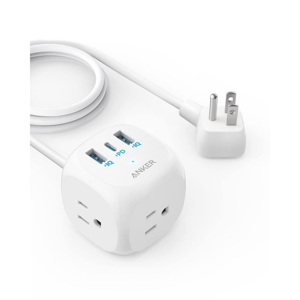Power Strip Anker 20W USB C 321 com 3 tomadas e carregamento USB