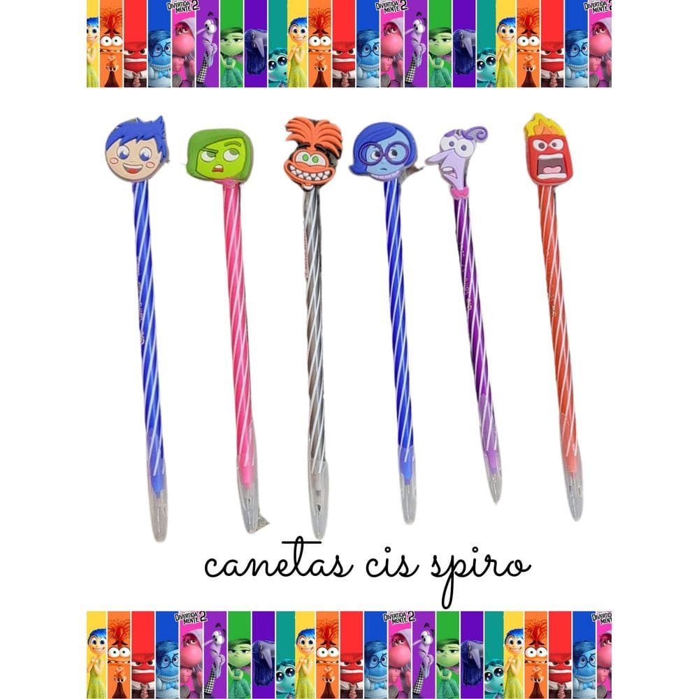06 Canetas Cis Spiro Divertidamente colorido caneta macia que dura muito papelaria enfermagem medicina estudante escola
