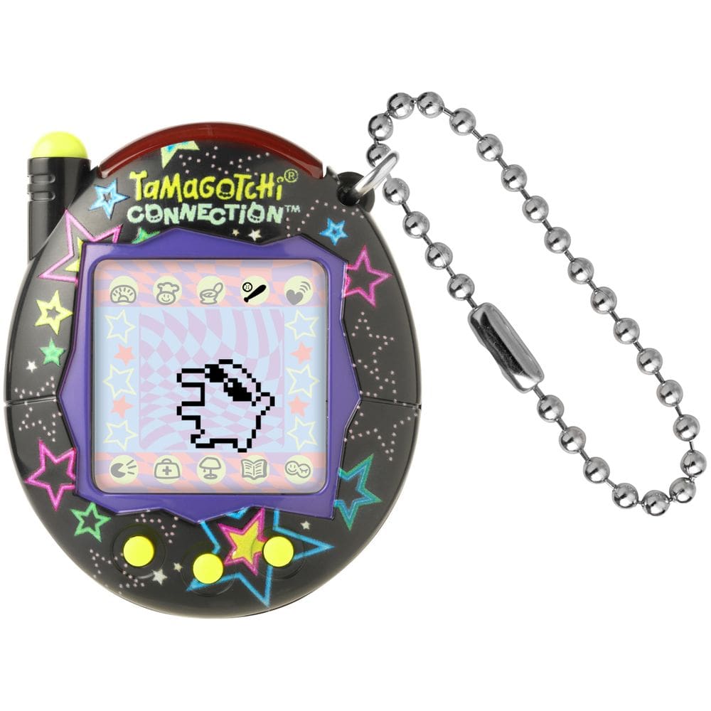 Virtual Pet Tamagotchi Connection Neon Stars com óculos de sol