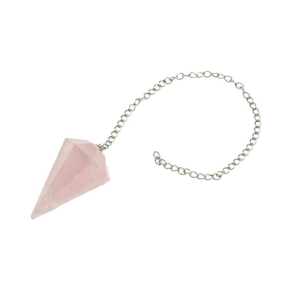Pendulo Quartzo Rosa Cristal do Amor Energia do Amor 2 cm