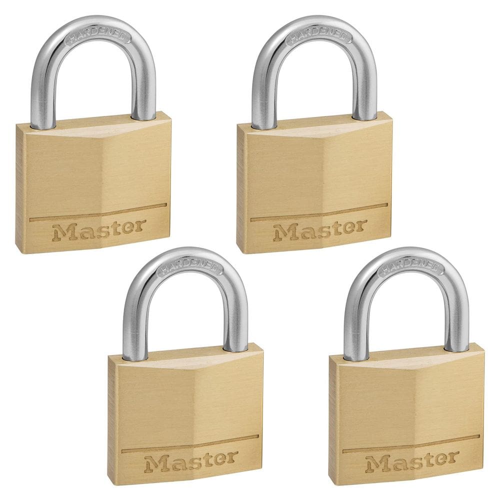 Cadeado Master Lock 140Q em latão sólido, pacote com 4 chaves