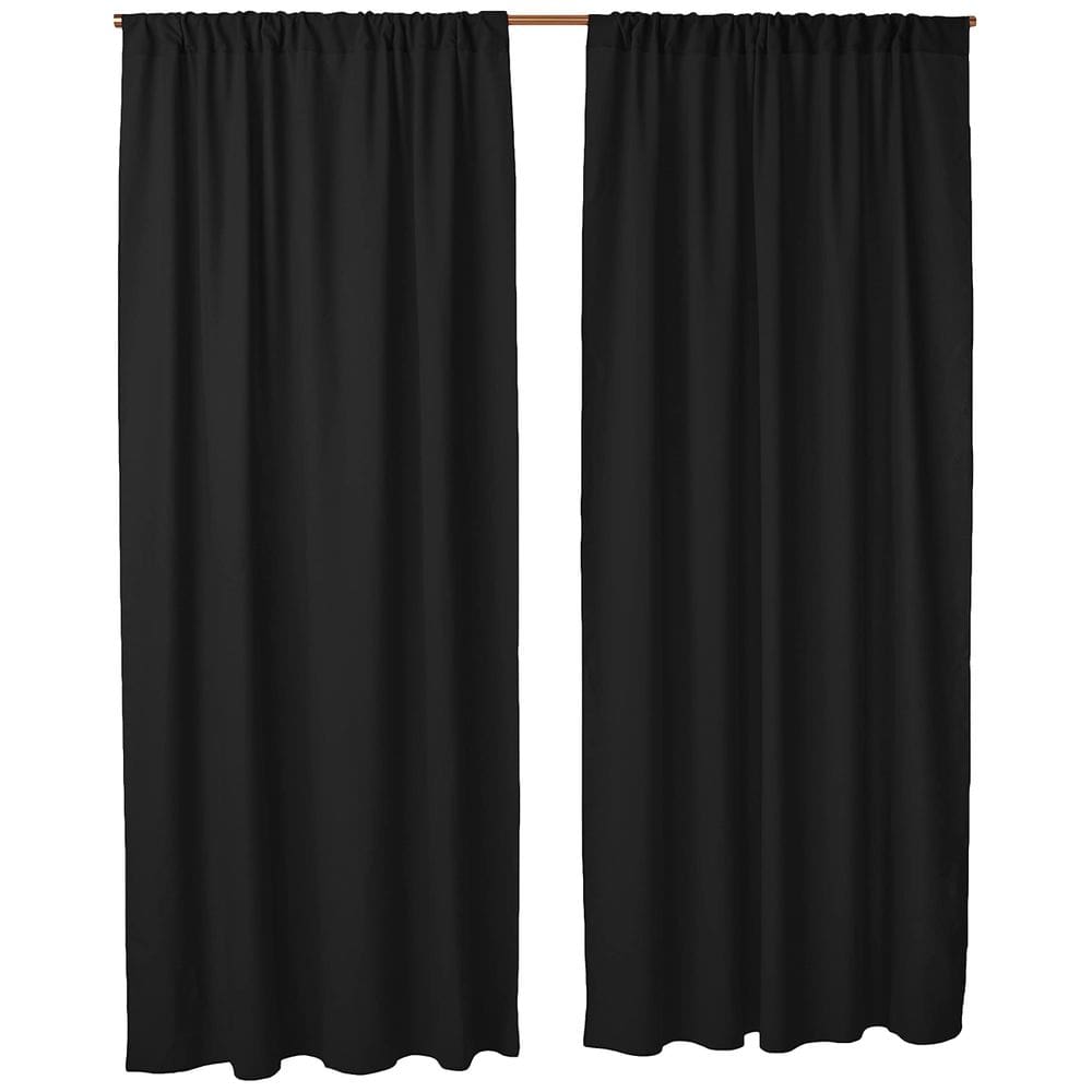 Pano de fundo LA Linen Poliéster Popeline Preto 96x58cm (2)