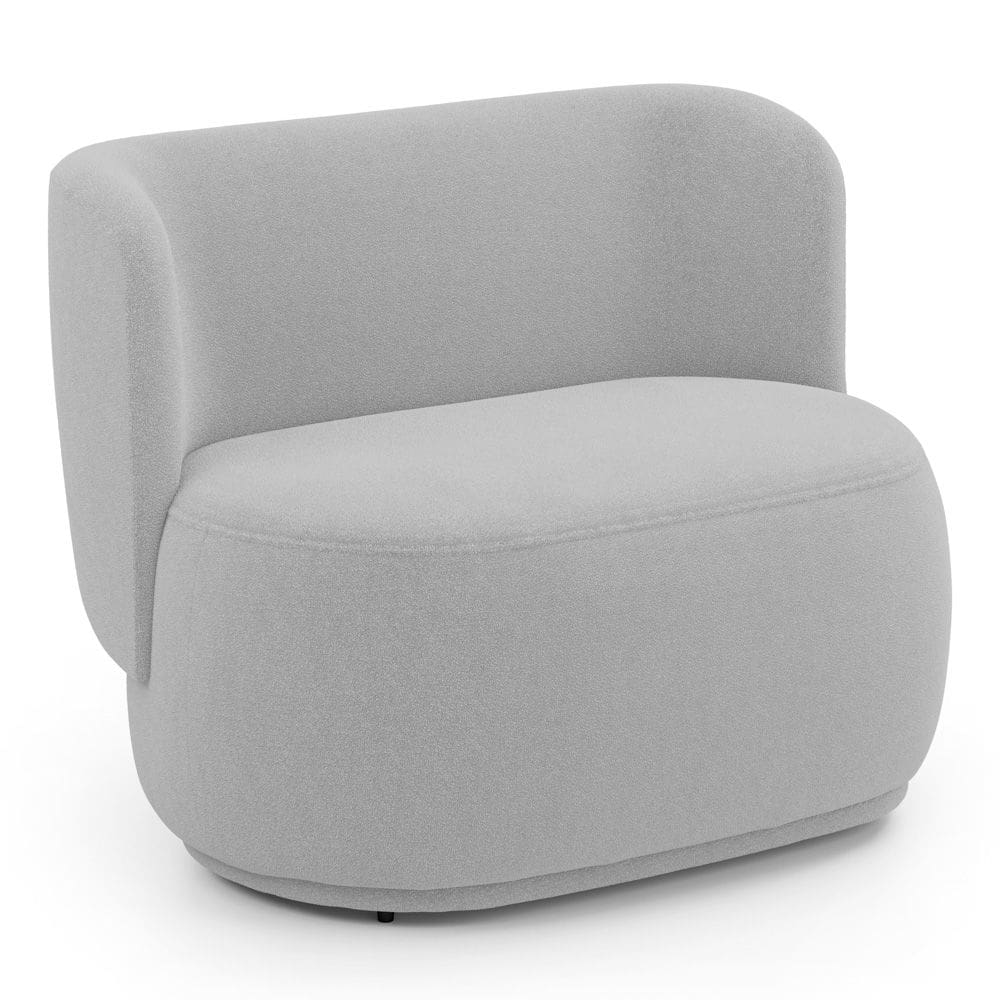 Namoradeira Decorativa Orgânica Molly 02 Lugares Bouclê Cinza Claro - Desk Design