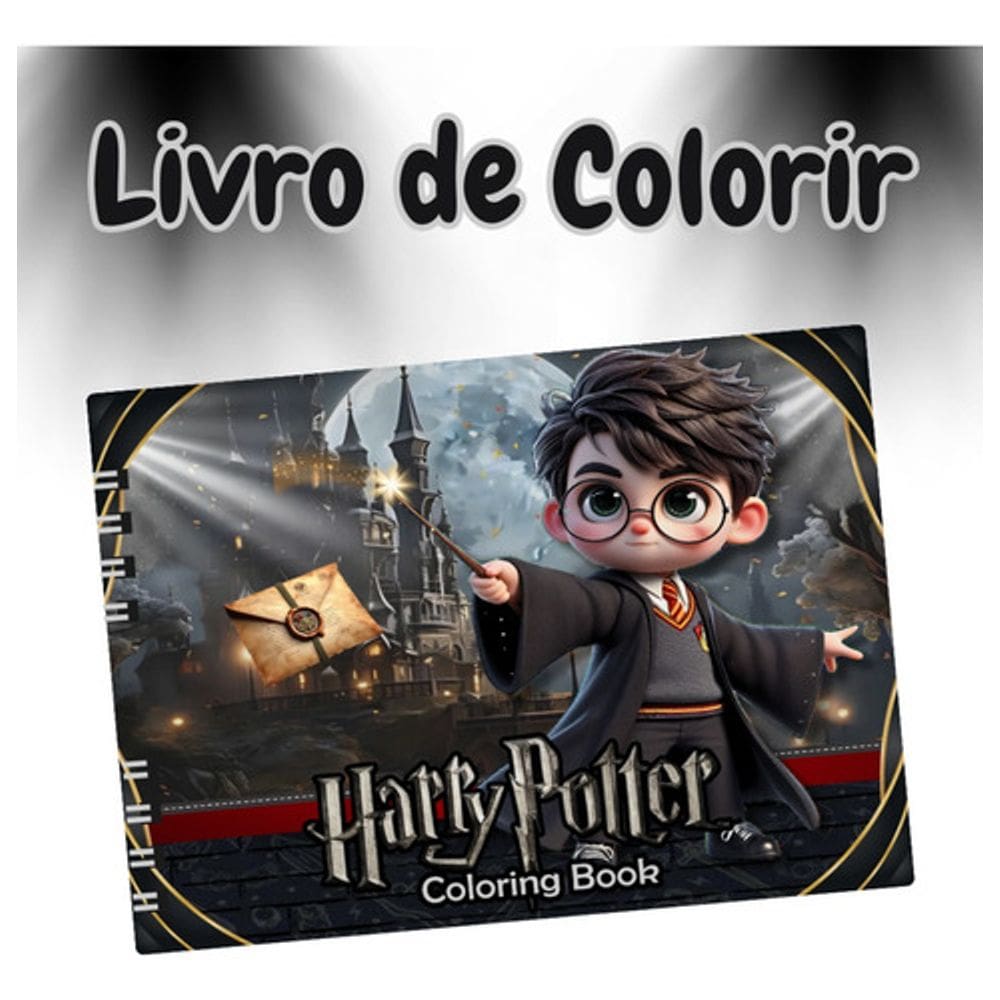 Livro De Colorir Harry Potter Estilo Bobbie Goods Capa Dura