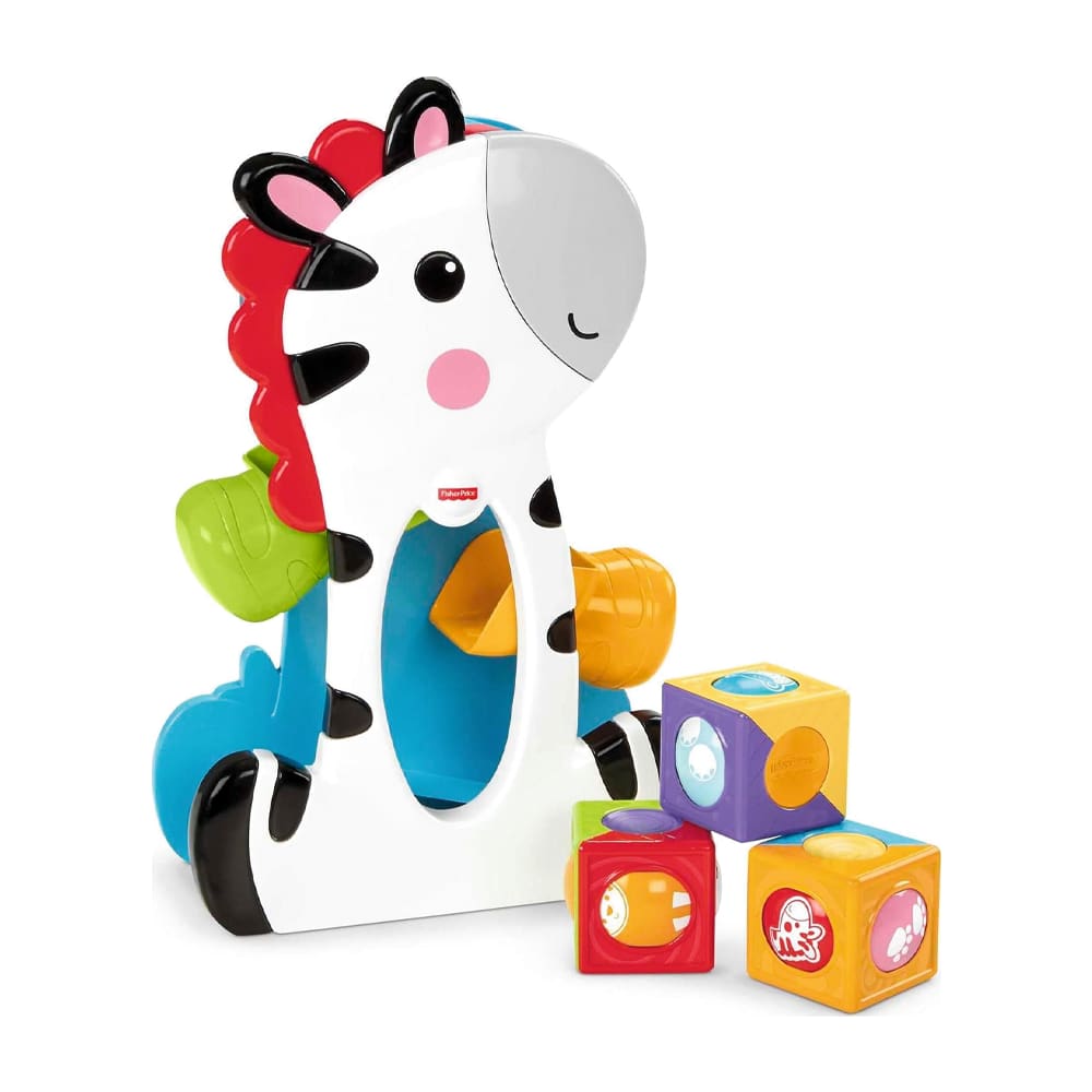 Brinquedo Zebra Blocos Surpresa Encaixar Fisher-Price
