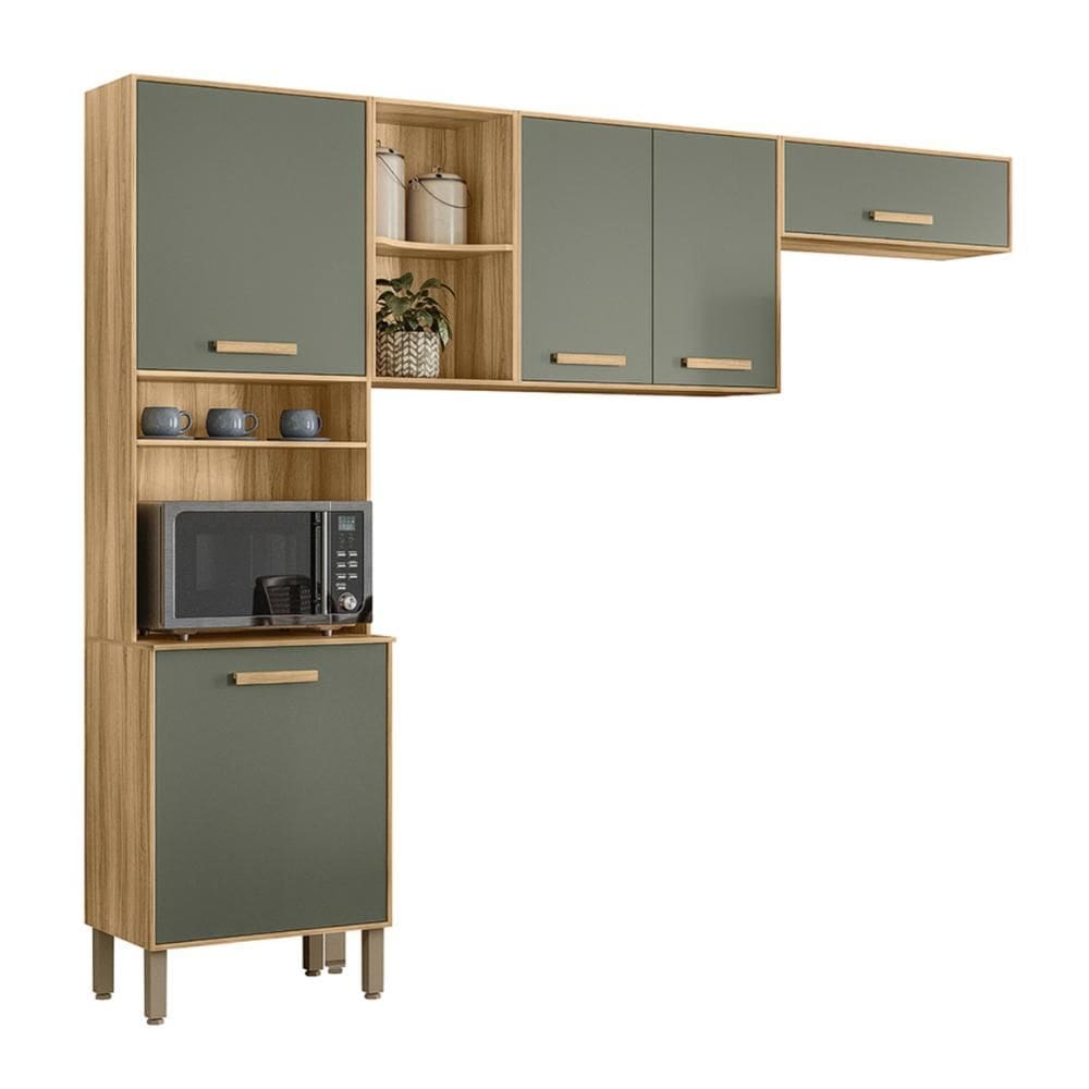 Armario de Cozinha Compacta Maria Flor com 5 Portas