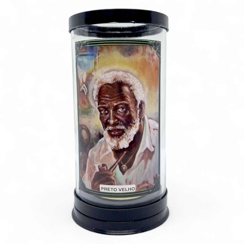 Castiçal Porta Velas de 7 Dias e Palito Preto Velho 16 cm