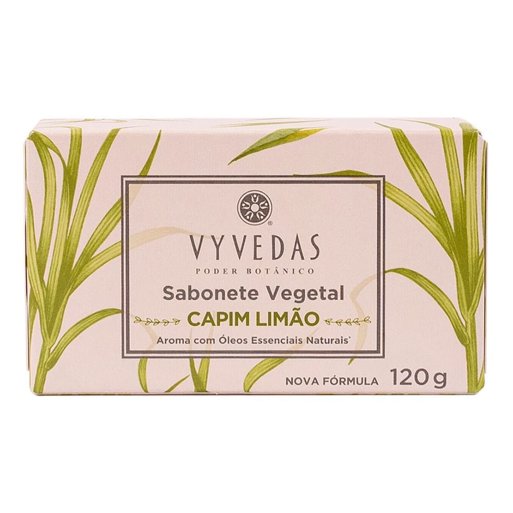 Sabonete em Barra Vegetal Vyvedas Capim Limão 120g