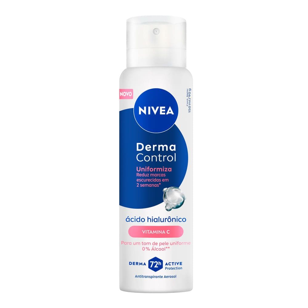 Desodorante Nivea Derma Control Uniformiza 72h Antitranspirante Aerossol 150ml