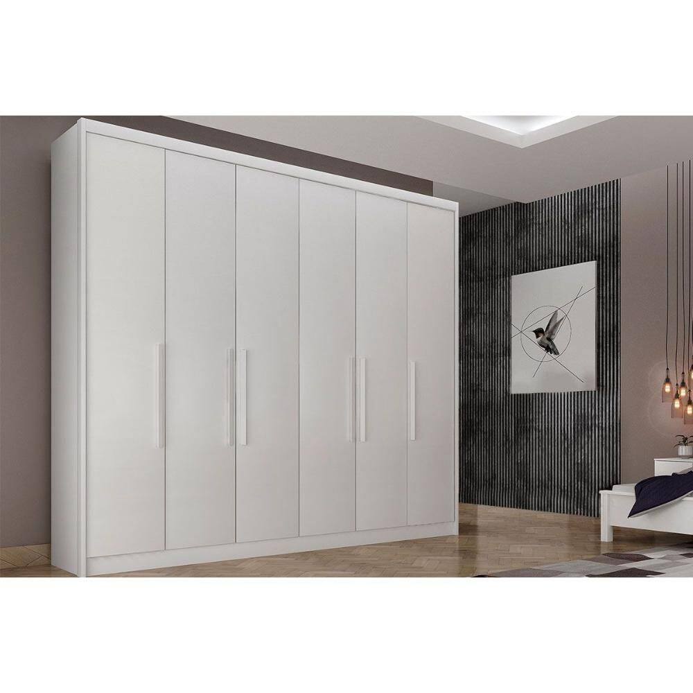 Guarda Roupa 6 Portas E 8 Gavetas Santoro-bolonha Branco