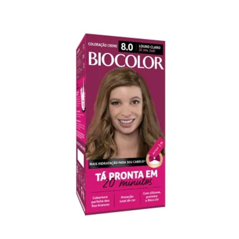 Kit 2 Tinta de Cabelo Biocolor Mini Kit Louro Claro Radiante 8.0