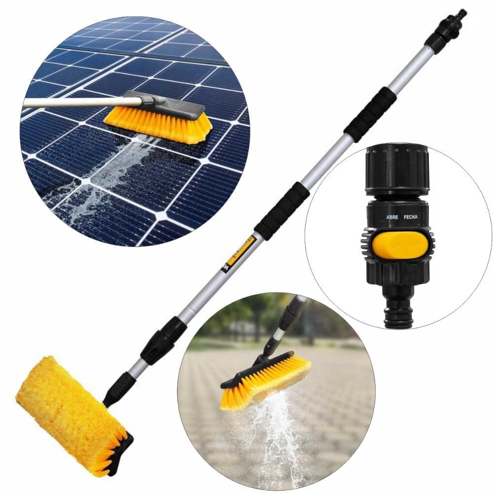 Vassoura Extensível Vonder 1,7m C/ entrada Água Limpeza Placa Solar