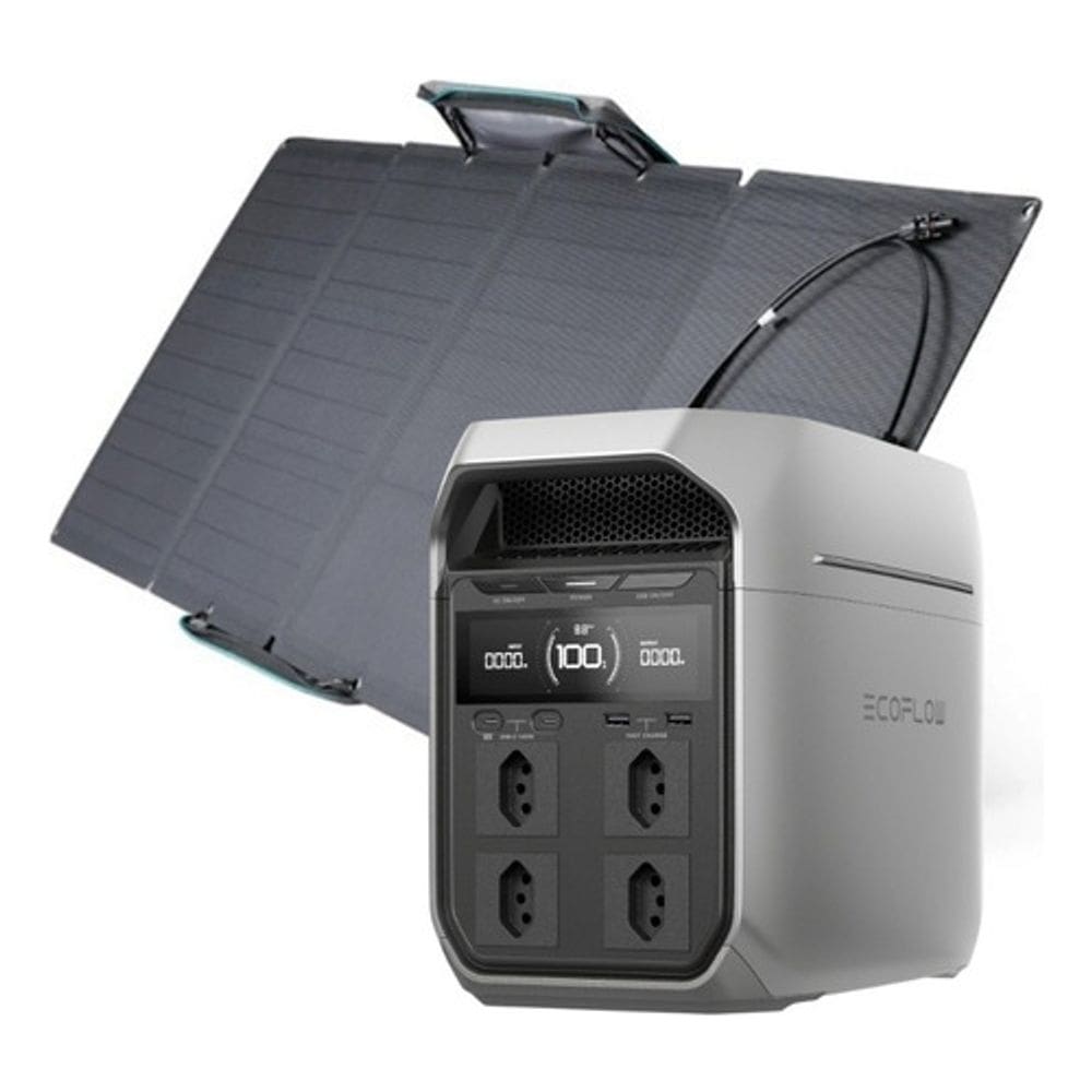 Kit Ecoflow Gerador Delta 3 Plus 1800w 127v + Painel 110w