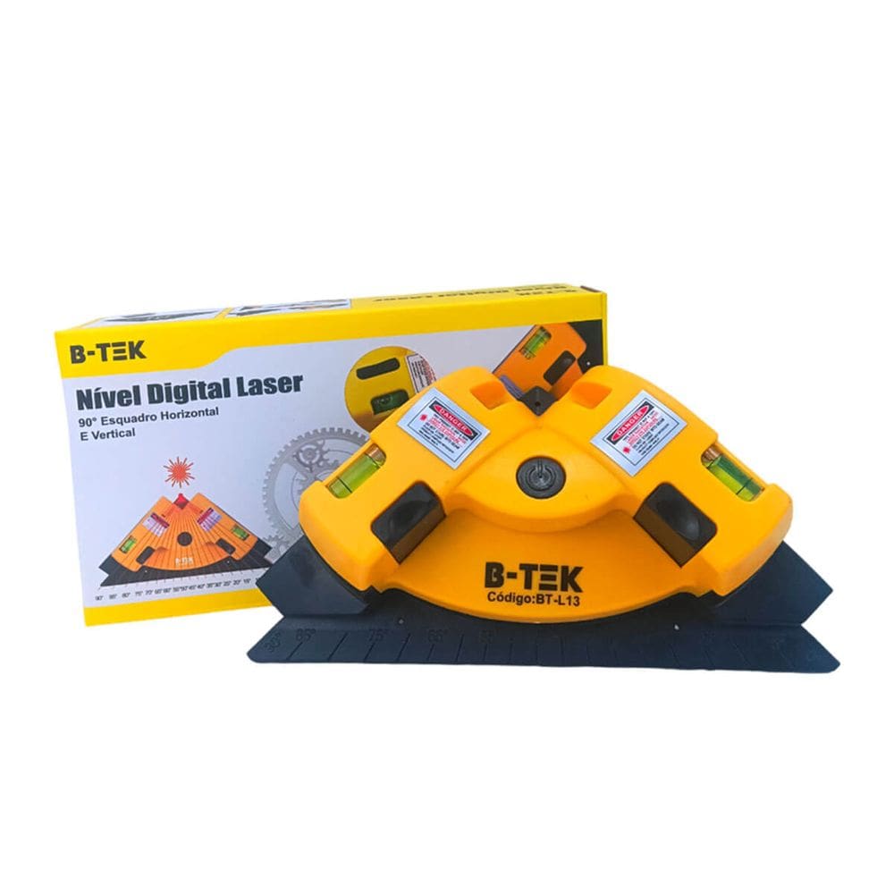 Nível a laser com 2 linhas em ângulo de 90° e ventosas – ideal para azulejos, pisos, papel de parede e acabamento de carpintaria