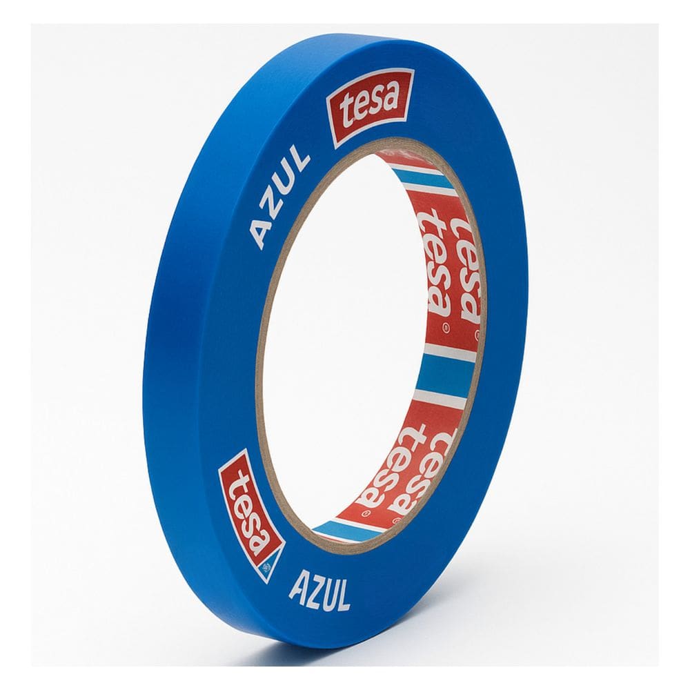 Fita Crepe Imobiliária Azul Tesa 40m X 18mm Pintura Precisa UV