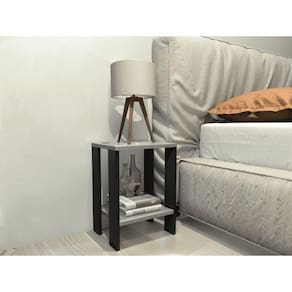 Mesa De Cabeceira Mesa De Apoio Mesa Auxiliar Mesa Lateral Preto E Cinza