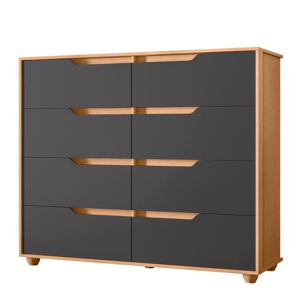 Cômoda Quarto Doble com 8 Gavetas e Pés