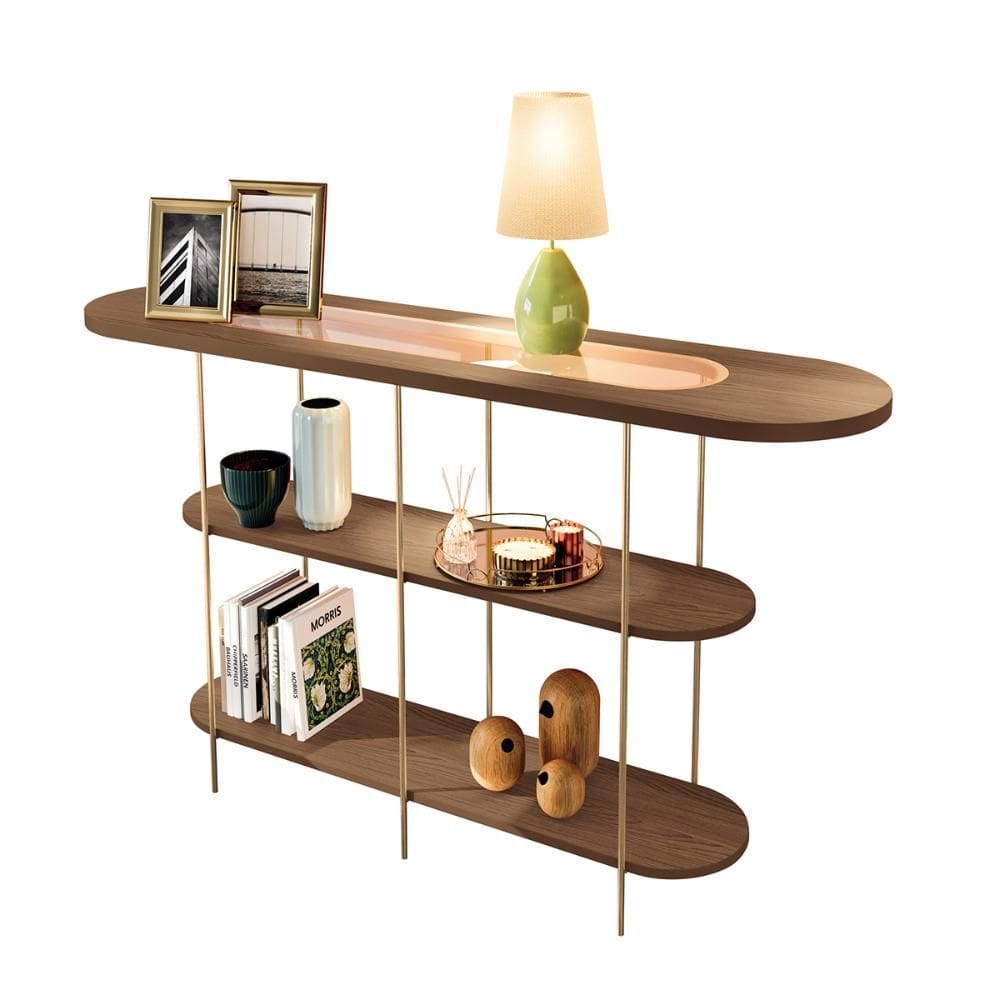 Aparador Buffet Infinity com Pés em Aço e Detalhe em Vidro