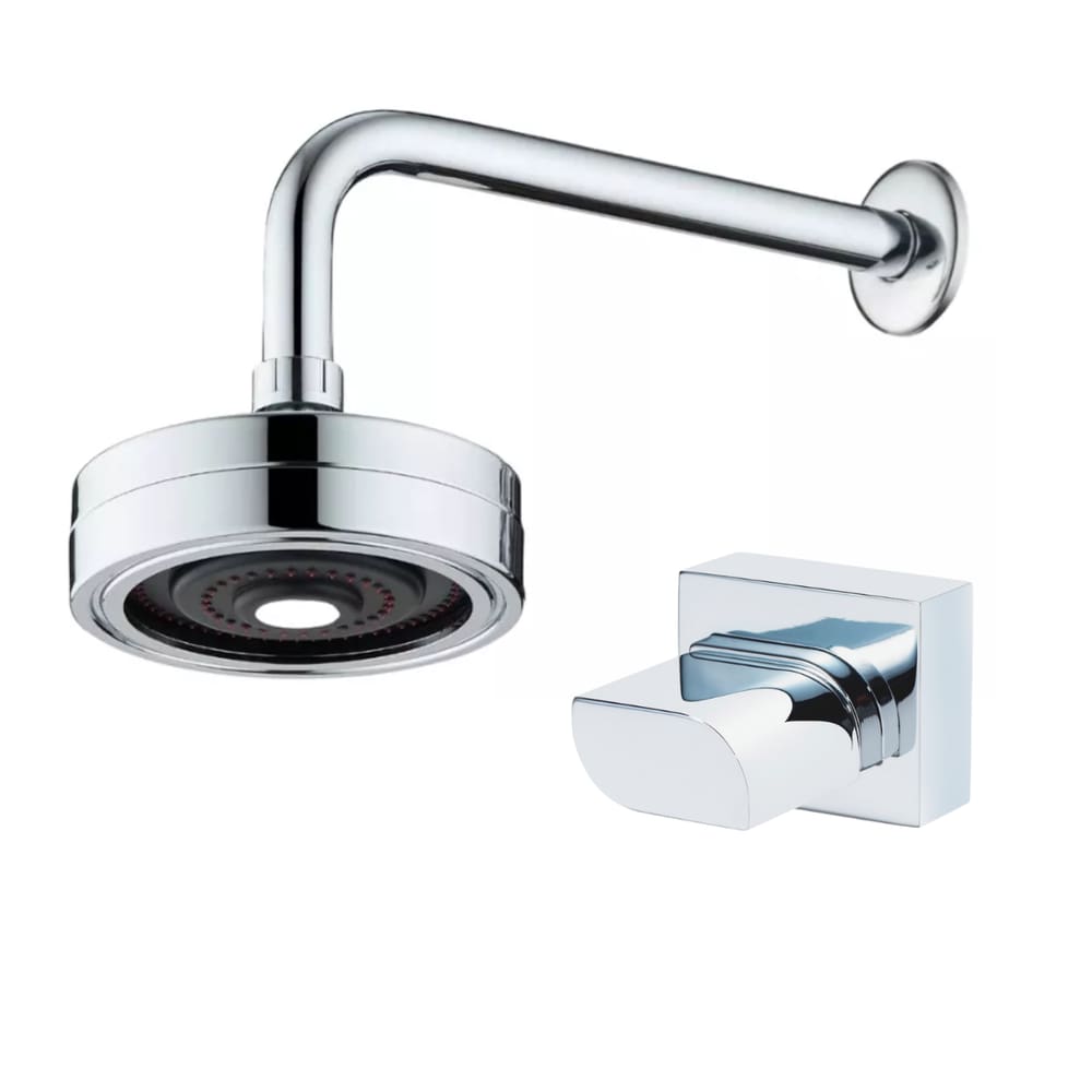 Kit Piscina Ducha Slim Parede + Acabamento Registro Cromado