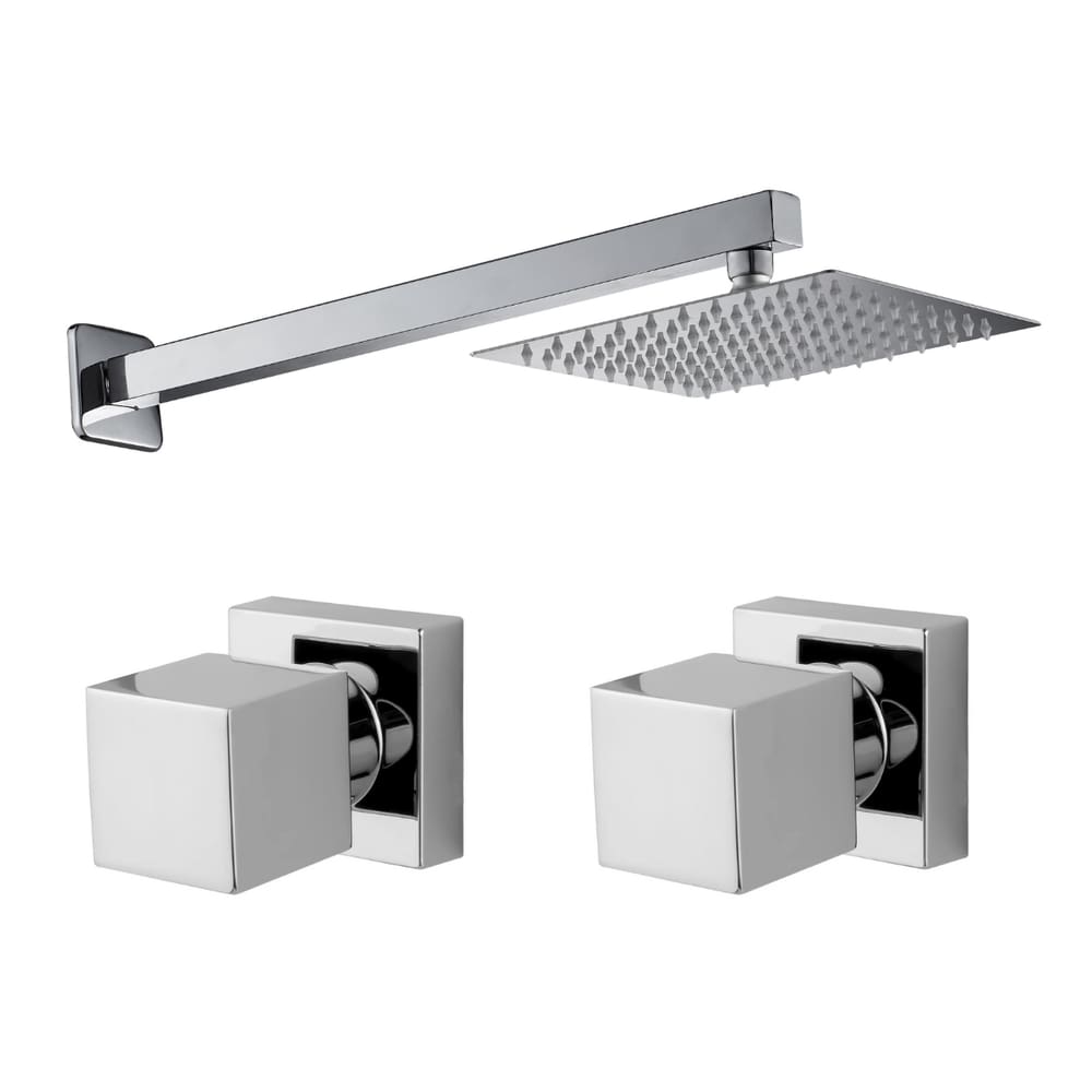Kit Ducha Slim Gás De Parede Cromado + Acabamento Registro